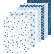 winter design papier blauw/wit 